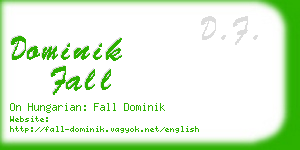 dominik fall business card